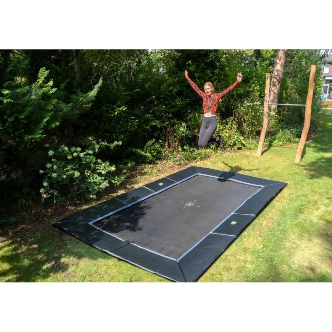 Exit Toys Exit - Trampolín deportivo de suelo Dynamic 305 x 519 cm negro* Camas Elásticas