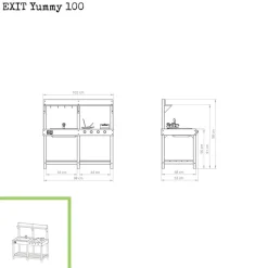 Exit Toys Exit cocina de madera de exterior Yummy 100* Casas