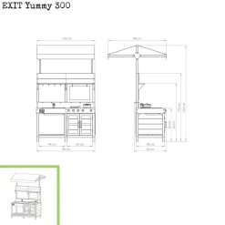 Exit Toys Exit cocina de madera de exterior Yummy 300