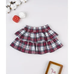 Prenatal Falda niña tartán con lazo de terciopelo* Niña·Bebé Niña 3-36 Meses|Bebé Niña 3-36 Meses·Leggings Y Faldas