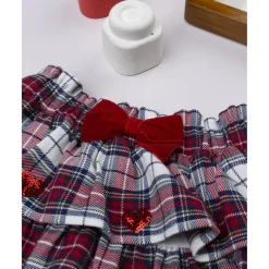 Prenatal Falda niña tartán con lazo de terciopelo* Niña·Bebé Niña 3-36 Meses|Bebé Niña 3-36 Meses·Leggings Y Faldas