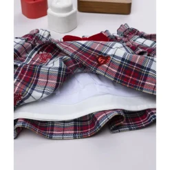 Prenatal Falda niña tartán con lazo de terciopelo* Niña·Bebé Niña 3-36 Meses|Bebé Niña 3-36 Meses·Leggings Y Faldas