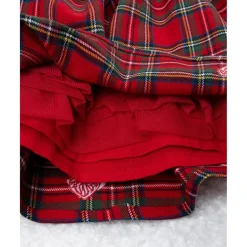 Prenatal Falda tartán de niña con lazo y lentejuelas