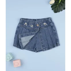 Prenatal Falda-pantalón denim niña con flores* Niña 2-10 Años·Vaqueros, Pantalones Y Petos|Niña·Niña 2-10 Años