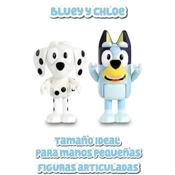 FAMOSA - Bluey - Pack 4 Figuras articuladas de personajes de Serie de Dibujos Animados ㅤ