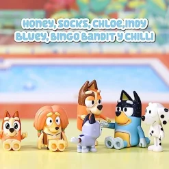 FAMOSA - Bluey - Pack Figuras Familia y Compañeros de Colección Serie Dibujos Infantil ㅤ* Coleccionables Y Mini Mundos