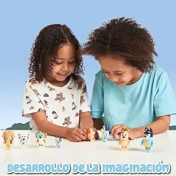 FAMOSA - Bluey - Pack Figuras Familia y Compañeros de Colección Serie Dibujos Infantil ㅤ* Coleccionables Y Mini Mundos