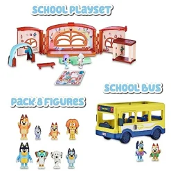 FAMOSA - Bluey - Pack Figuras Familia y Compañeros de Colección Serie Dibujos Infantil ㅤ* Coleccionables Y Mini Mundos