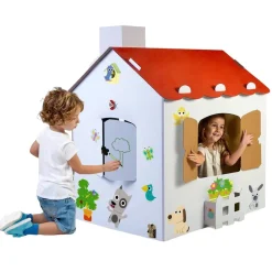 FEBER - Casita de cartón con pegatinas* Casas
