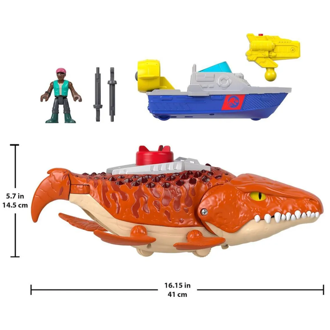 MATTEL Fisher Price Imaginext - Jurassic World - Caza y Atrapa al Mosasaurus