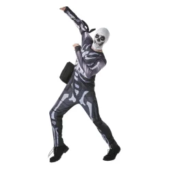 RUBIE'S Fortnite - Disfraz Infantil Skull Trooper 11-12 años* Disfraces|Halloween