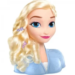 PRINCESAS DISNEY Frozen - Cabeza para peinados Elsa* Muñecas