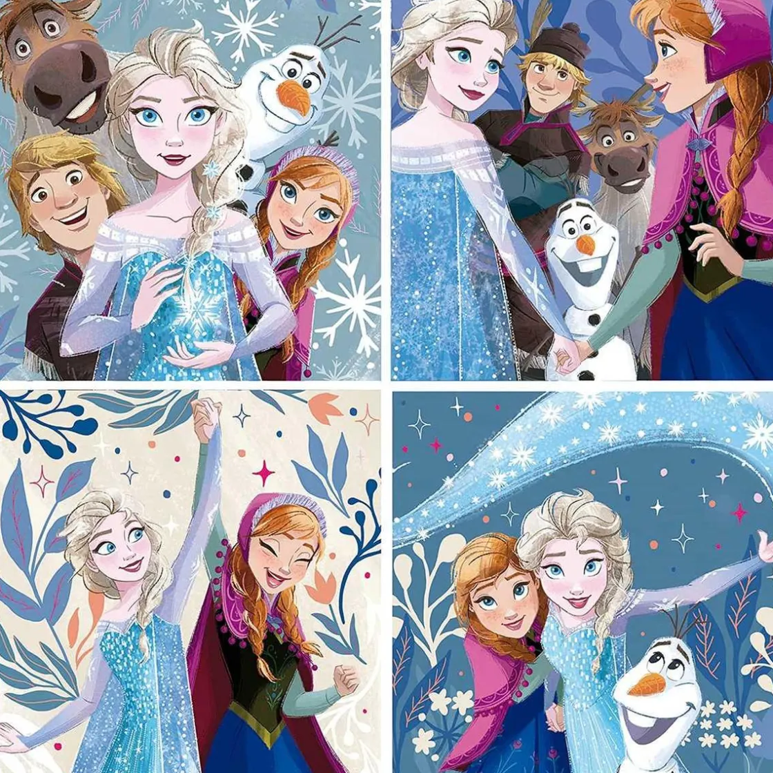 EDUCA BORRAS Frozen - Set de puzzles infantiles progresivos con imágenes de Frozen, 12 a 25 piezas ㅤ* Juegos Y Puzzles