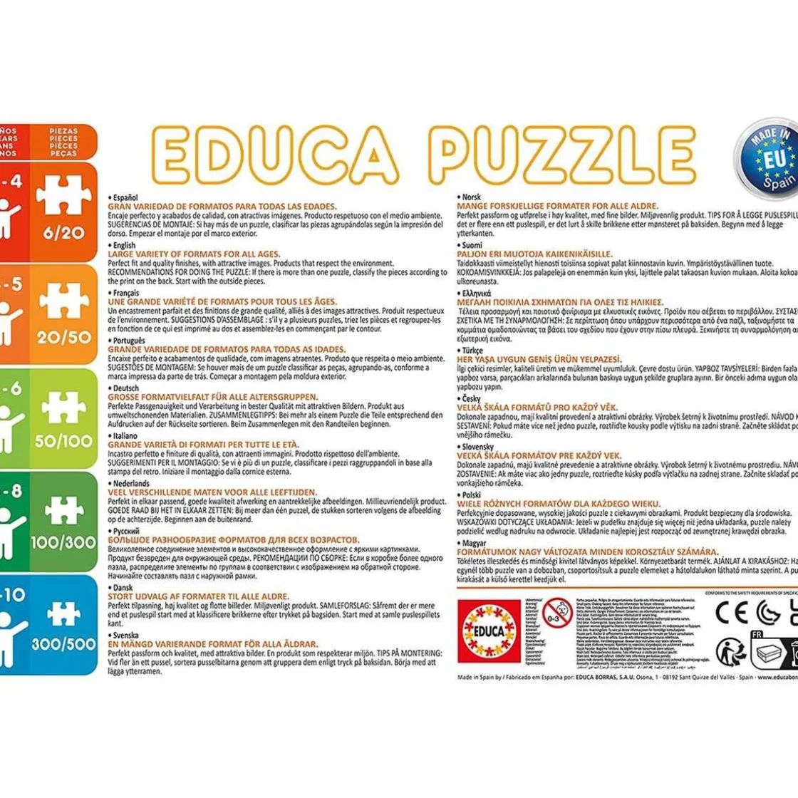 EDUCA BORRAS Frozen - Set de puzzles infantiles progresivos con imágenes de Frozen, 12 a 25 piezas ㅤ* Juegos Y Puzzles