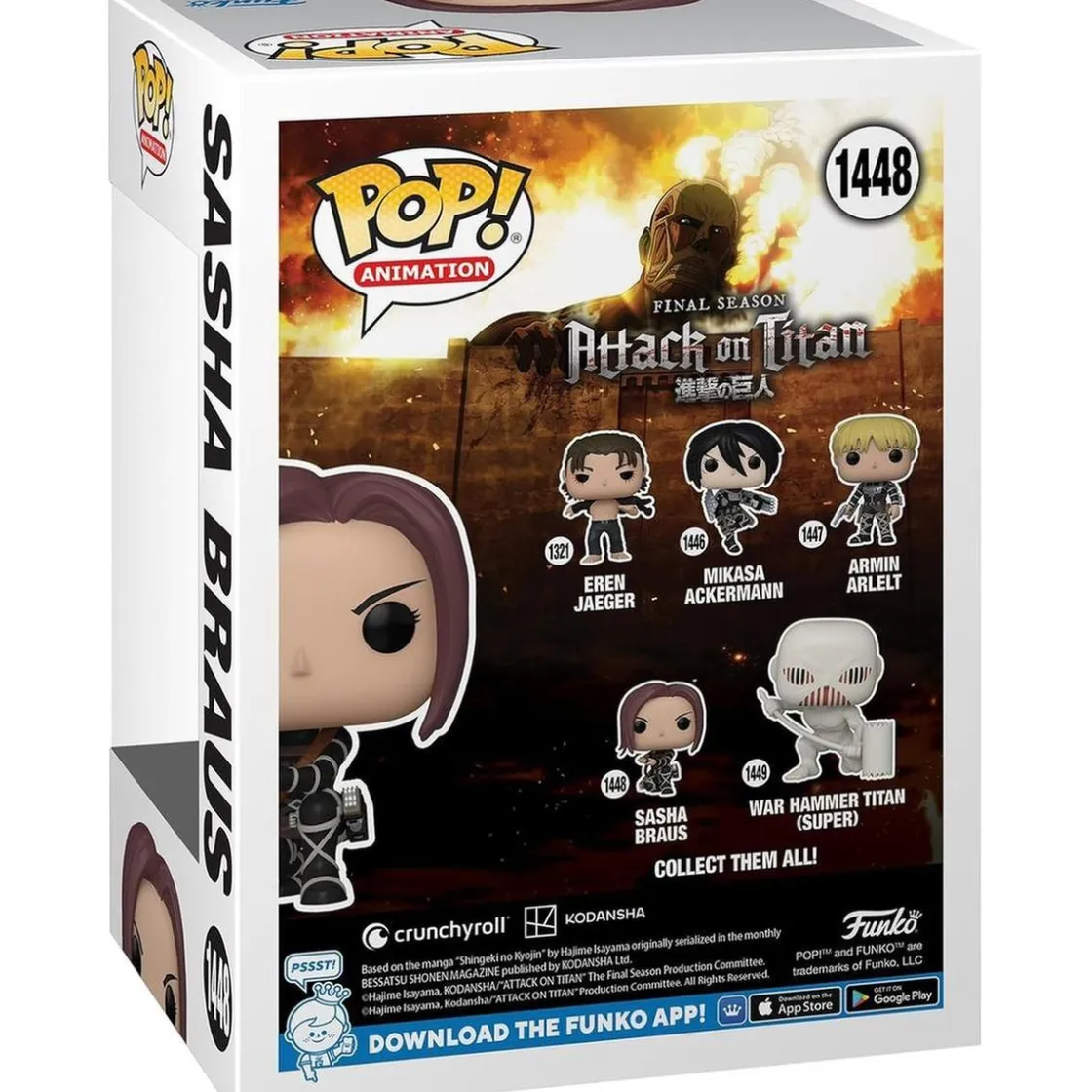 FUNKO UK LIMITED Funko Pop! Animation - Attack on Titan - Sasha Braus* Friki Zone