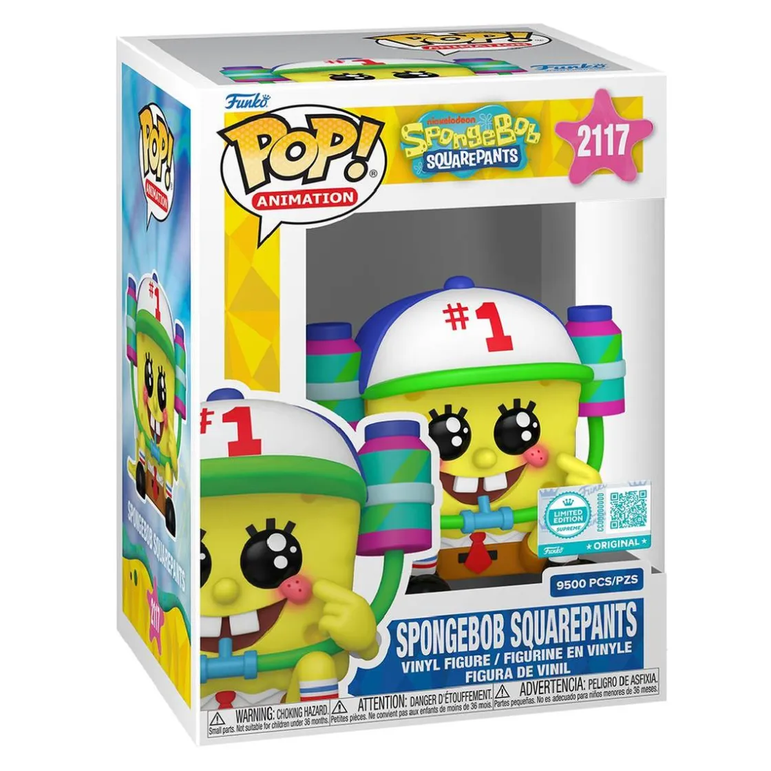 FUNKO UK LIMITED Funko Pop! Animation - SpongeBob - Spongebob with Hat (Edición Limitada Supreme)* Friki Zone
