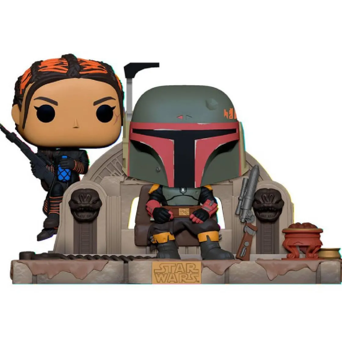FUNKO UK LIMITED Funko Pop! Moment - Star Wars - Boba Fett y Fennec en el trono