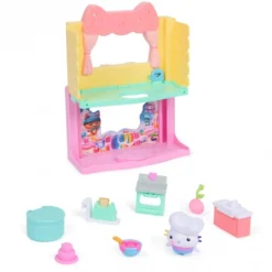 SPIN MASTER Gabby's Dollhouse - Cocina de pastelitos chispeantes de Cakey* Coleccionables Y Mini Mundos