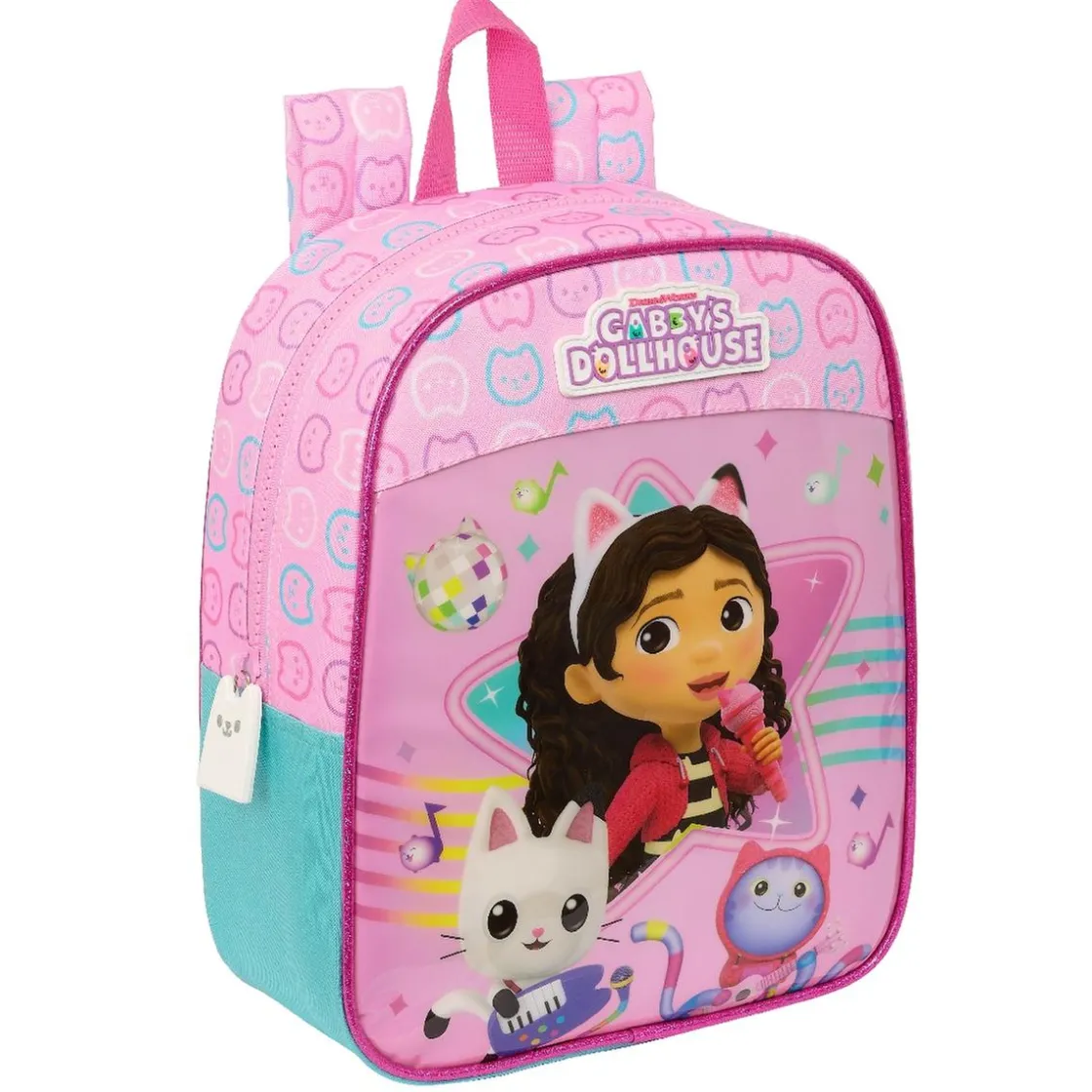 SAFTA Gabby's Dollhouse - Mochila guardería adaptable a carro - Colección Party* Material Escolar