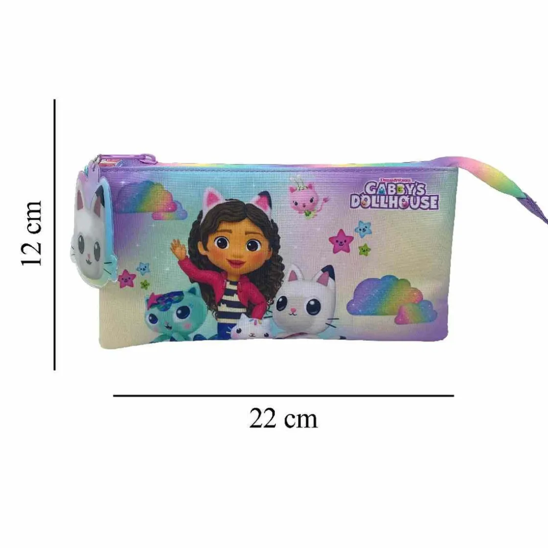 C Y P BRANDS Gabby's Dollhouse - Portatodo triple - Colección Up* Material Escolar