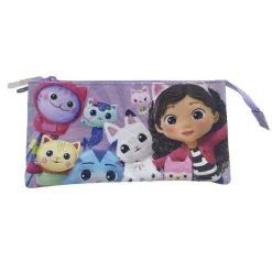 T-RACERS Gabby's Dollhouse - Portatodo triple* Material Escolar