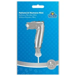 TOYS "R" US Globo aluminio plateado número 7* Artículos De Fiesta Y Regalos