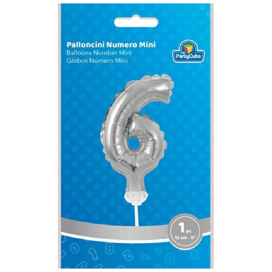 TOYS "R" US Globo aluminio plateado número 6* Artículos De Fiesta Y Regalos