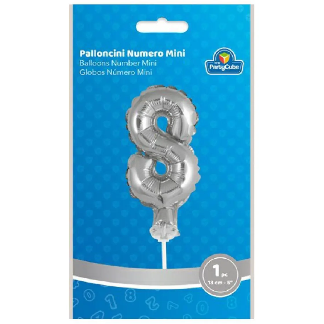 TOYS "R" US Globo aluminio plateado número 8* Artículos De Fiesta Y Regalos