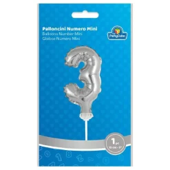 TOYS "R" US Globo aluminio plateado número 3