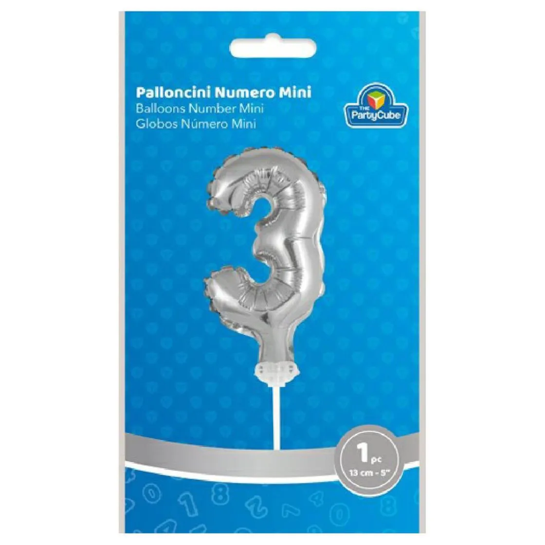 TOYS "R" US Globo aluminio plateado número 3