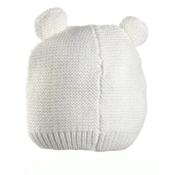 Prenatal Gorro de punto blanco con orejas
