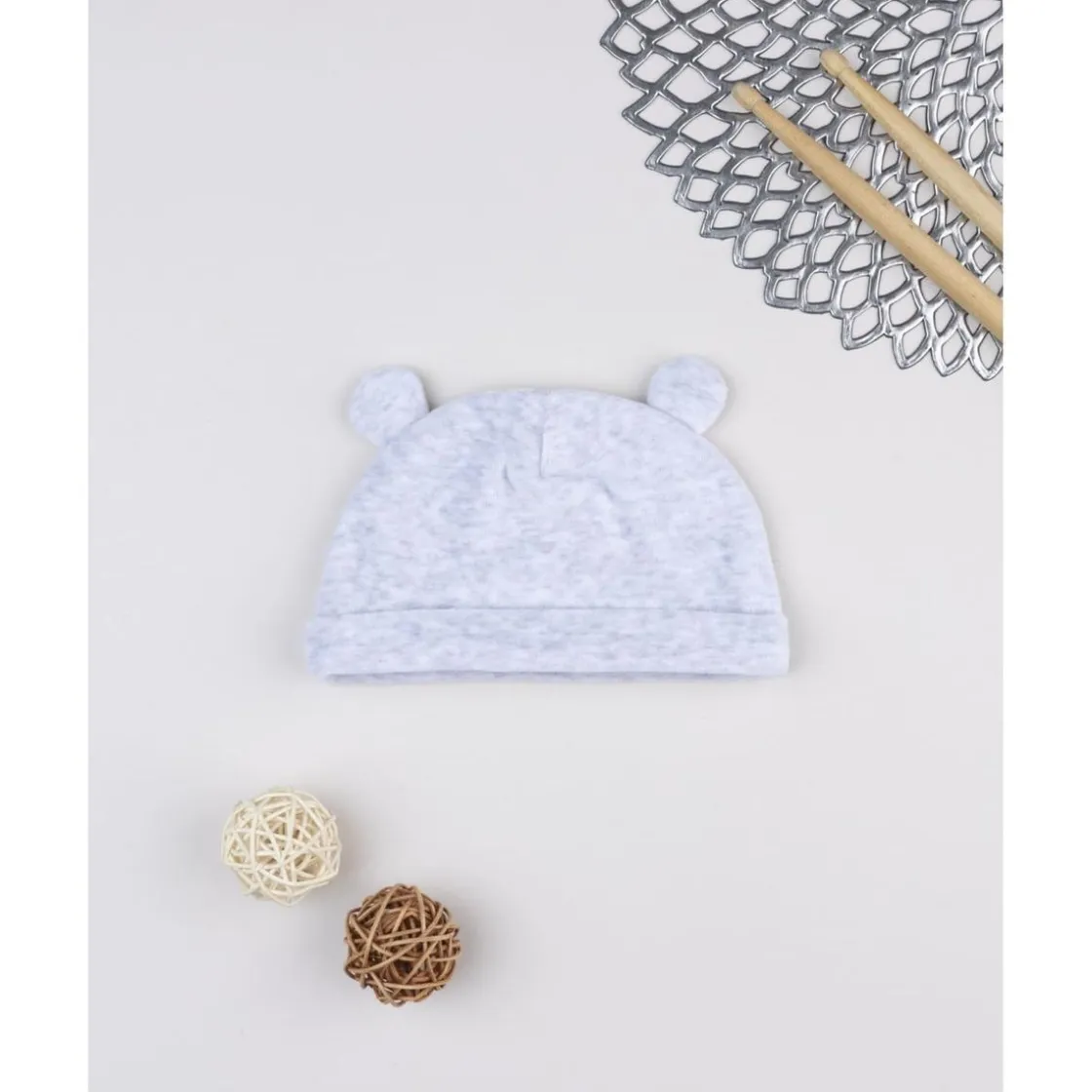 Prenatal Gorro niño gris con perrito* Recién Nacido·Primeras Salidas|Primeras Salidas·Gorros, Viseras Y Manoplas