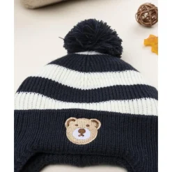 Prenatal Gorro peruano niño blanco/azul 
