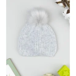 Prenatal Gorro pompon niña gris con lurex* Calzado Y Accesorios·Accesorios Y Complementos
