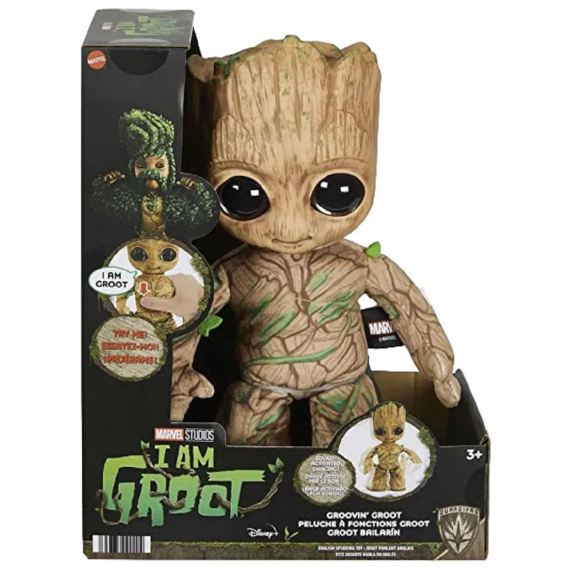 MATTEL Guardianes de la Galaxia - Groot - Peluche bailón