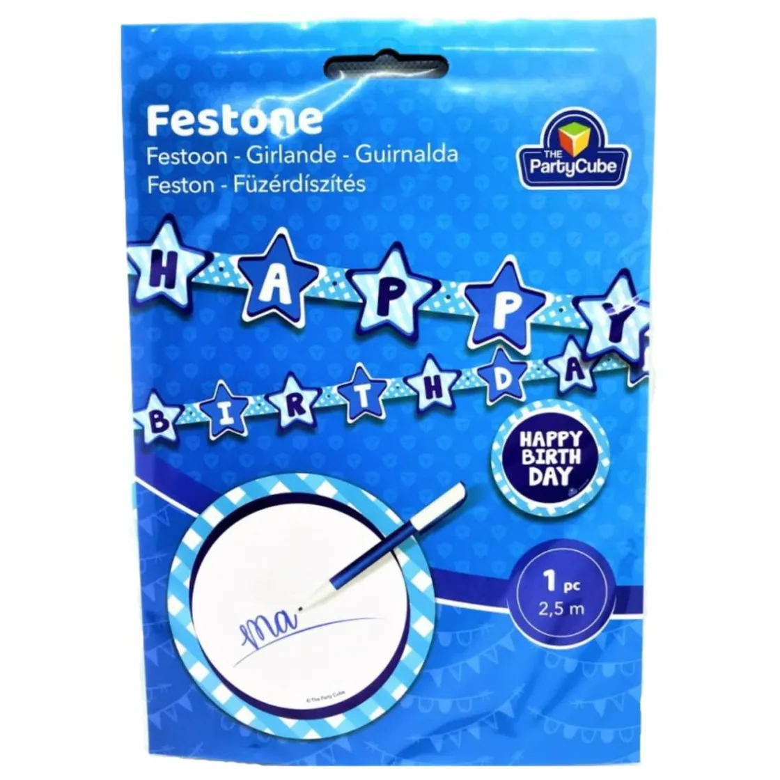 TOYS "R" US Guirnalda azul personalizable Happy Birthday* Artículos De Fiesta Y Regalos