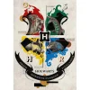 ABYSSE CORP Harry Potter - Poster Animales y Escudos Hogwarts 61 x 91,5 cm* Friki Zone|Merchandising