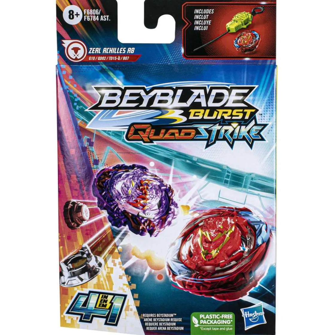 BEY BLADE Hasbro - Beyblade - Beyblade Quad Strike: juego y batalla de trompos surtidos (Varios modelos) ㅤ