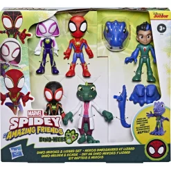 HASBRO IBERIA Hasbro - Spidey and his Amazing Friends - Set de Dino Heroes y Lizard