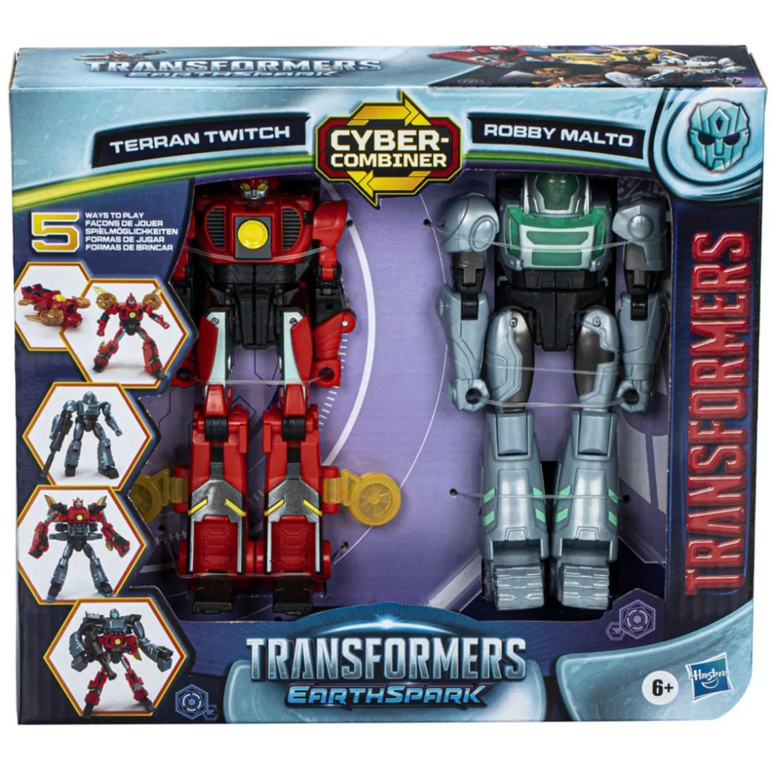 HASBRO IBERIA Hasbro - Transformers - Pack de 2 figuras EarthSpark Terran Twitch y Robby ㅤ