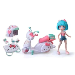 HELLO KITTY - Muñeca Pretty Pink con Scooter