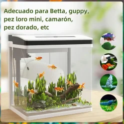 PawHut Homcom - Acuario 28L con filtro e iluminación