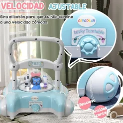 AIYAPLAY Homcom - Andador Azul para bebés* Entretenimiento·Andadores