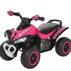 Homcom - Andador Quad Cuatrimoto Rosa* Vehículos De Batería O A Pedales