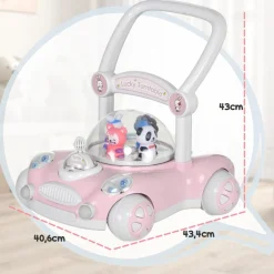 AIYAPLAY Homcom - Andador Rosa para bebés* Entretenimiento·Andadores