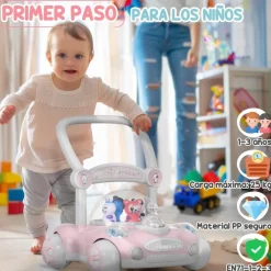 AIYAPLAY Homcom - Andador Rosa para bebés* Entretenimiento·Andadores