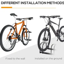 Homcom - Aparcamiento para 6 bicicletas Negro* Bicicletas