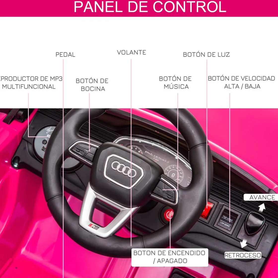 Homcom - Audi RS Q8 Batería con control remoto* Vehículos De Batería O A Pedales