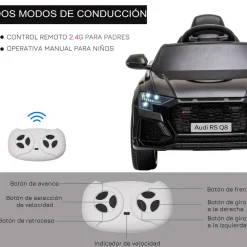 Homcom - Audi RS Q8 eléctrico* Vehículos De Batería O A Pedales