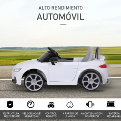 Homcom - Audi TT eléctrico blanco